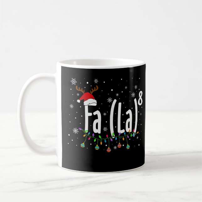 FA (LA)8 Funny Christmas T Shirt Santa Fa La Math  Coffee Mug (Left)