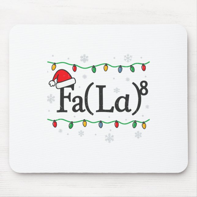 Fa (la) 8 Funny Math Teacher Christmas Ugly Sweate Mouse Mat (Front)