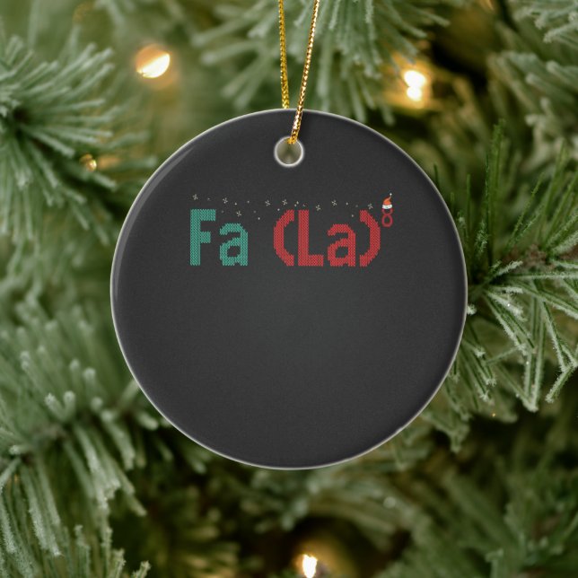 FA (LA)8 Funny Nerdy Math Christmas Xmas Gift  Ceramic Tree Decoration (Tree)
