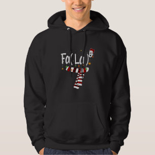 Fa La 8 Santa Red Plaid Claus Fa La Math Teacher C Hoodie