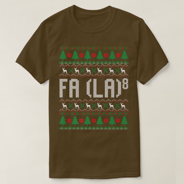 FA (LA)8 Ugly Christmas Sweater Santa Fa La Math X (Design Front)