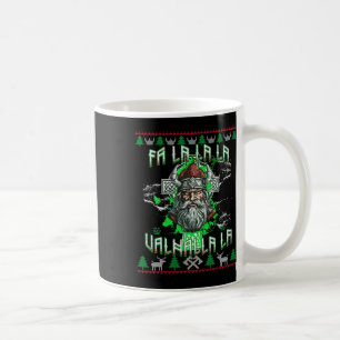 Fa La 8 Valhalla Santa Hat Viking Skull Christmas  Coffee Mug