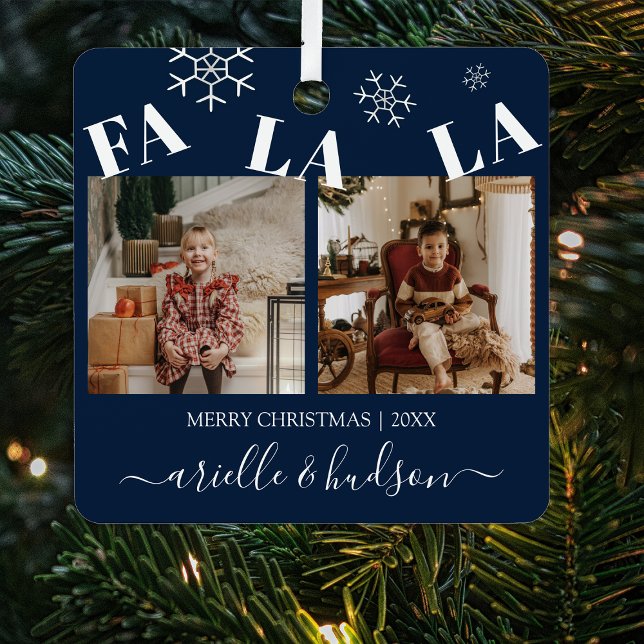 Fa La La 2 Photo Christmas Holiday Tree Metal Tree Decoration (Creator Uploaded)