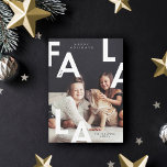 Fa La La Bold Letters Minimalist Modern Photo Holiday Card<br><div class="desc">FA LA LA oh what a wonderful time of the year! Send some holiday cheer to friends and family with our modern fa la la holiday card. Simple minimal modern design with a full photo boldly displayed with a simple bold Fa La La letter overlaid over the photo. Personalise with...</div>