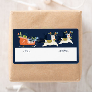 Fa La La Christmas Llama Reindeers & Sleigh Gifts
