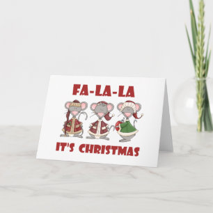 Fa La La Christmas T-shirts and gifts Holiday Card
