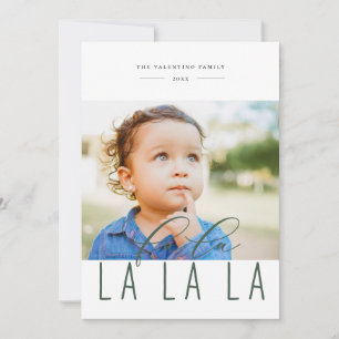 Fa La La Colourful Holiday Plaid Photo Card