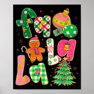 Fa La La Coquette Christmas Gingerbread Tree  Poster