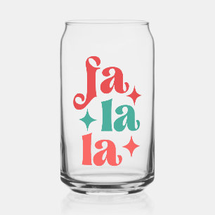 Fa La La - Festive Holiday Typography Design Can Glass