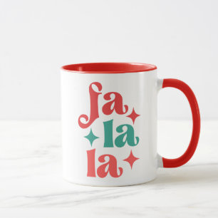 Fa La La - Festive Holiday Typography Design Mug