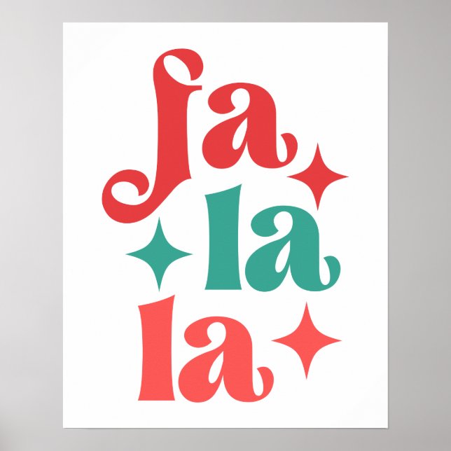 Fa La La - Festive Holiday Typography Design Poster (Front)