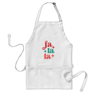 Fa La La - Festive Holiday Typography Design Standard Apron