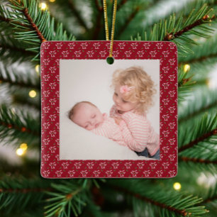 Fa La La Festive Holly Christmas Ceramic Ornament