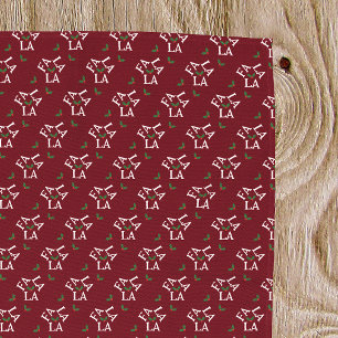 Fa La La Festive Holly Christmas Tea Towel