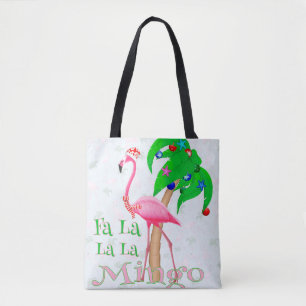 Fa La La Flamingo Xmas Tote Bag