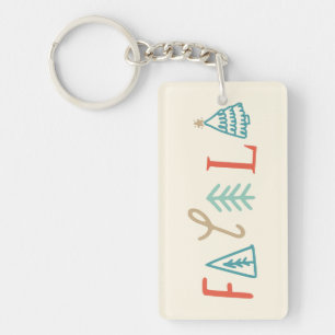Fa La La Funny Christmas Tree Holiday Baby Blanket Key Ring