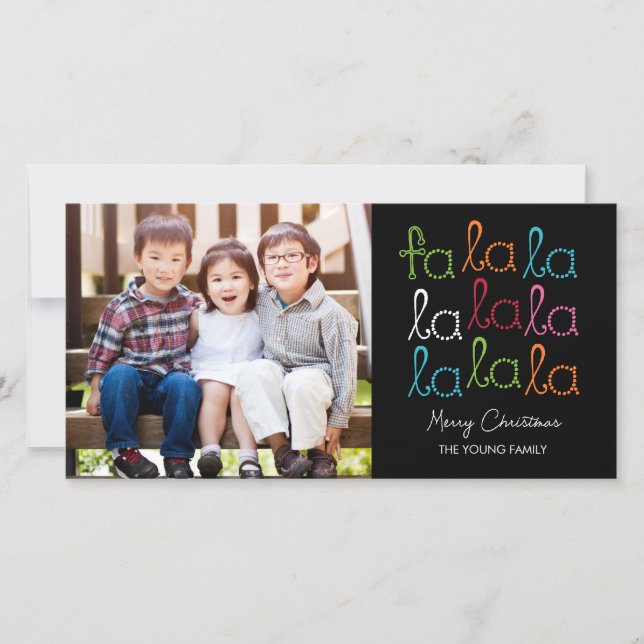 Fa La La Holiday Photo Card (Front)
