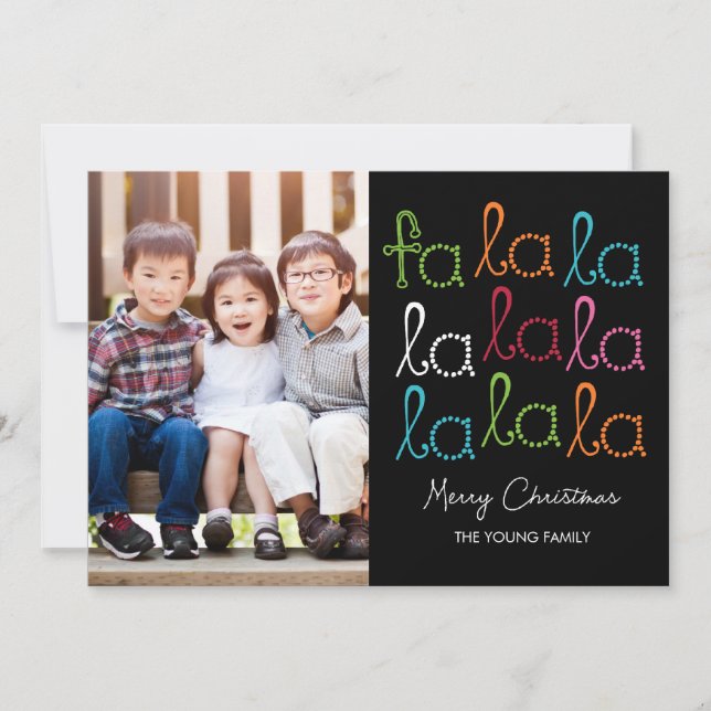 Fa La La Holiday Photo Cards (Front)