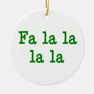 fa la la la ceramic tree decoration