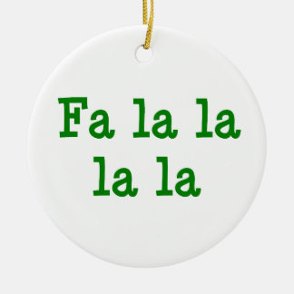 fa la la la ceramic tree decoration