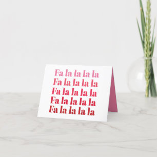 "Fa La La La" Christmas Blank Notecard