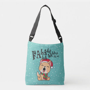 Fa La La La Christmas Dog Singing Crossbody Bag