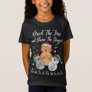 Fa La La La Christmas Kitties Funny Holiday Cats T-Shirt