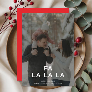 Fa La La La Classic Family Christmas Card