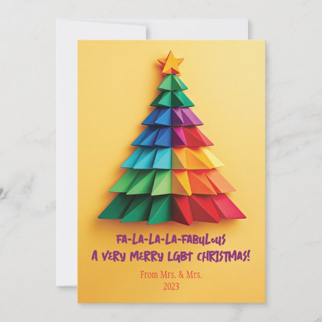 Fa-la-la-la-Fabulous: A Very Merry LGBT Christmas! Holiday Card (Front)