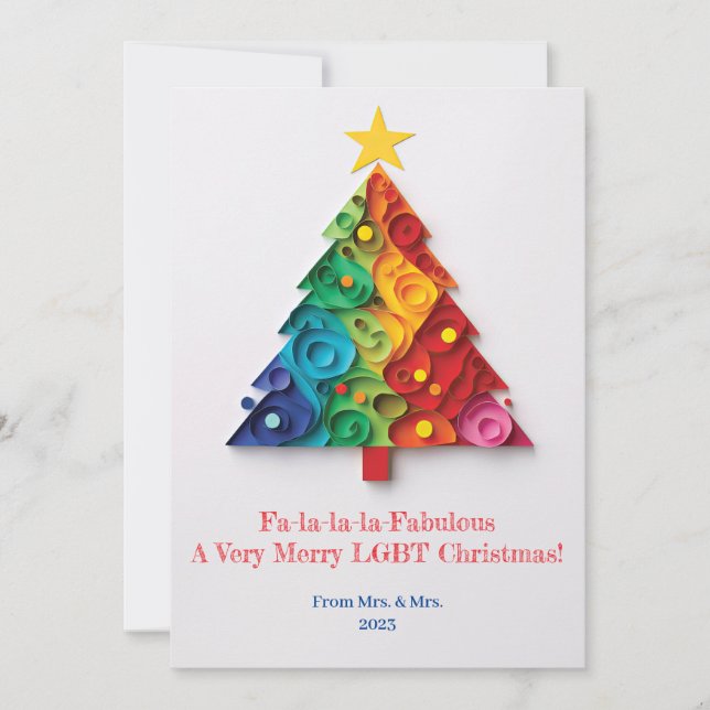 Fa-la-la-la-Fabulous: A Very Merry LGBT Christmas! Holiday Card (Front)