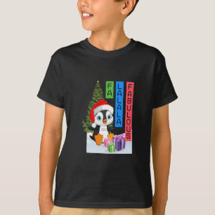 Fa La La La Fabulous Christmas Penguin Kids' T-Shirt