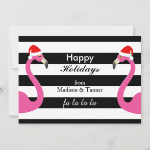 Fa la la la Flamingo Holiday Card