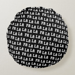 Fa La La La La Chic & Festive Reversable Christmas Round Cushion