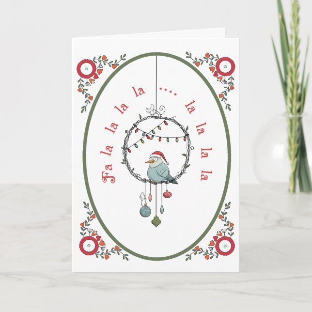Fa la la la la Christmas Card (Front)