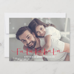 Fa La La La La Christmas Card Flat Holiday Card