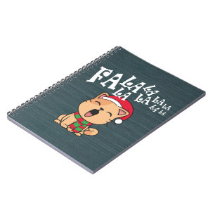 Fa La La La La Christmas Cat Singing   Notebook