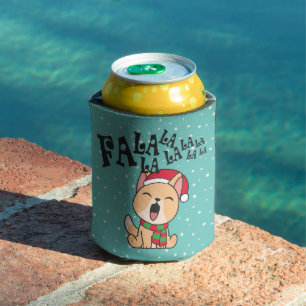 Fa La La La La Christmas Dog Singing   Can Cooler