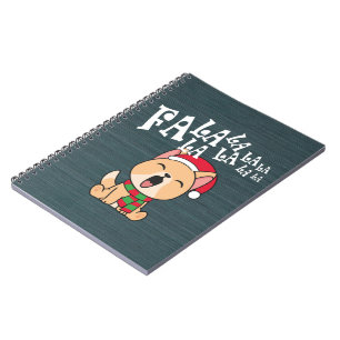 Fa La La La La Christmas Dog Singing   Notebook