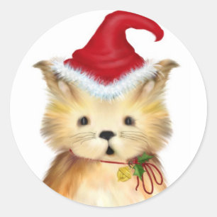 ...Fa-La-La-La-La Christmas Kitten Stickers