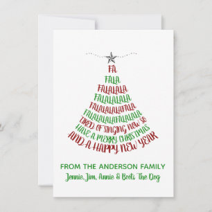 Fa La La La La Christmas Tree Humour Holiday