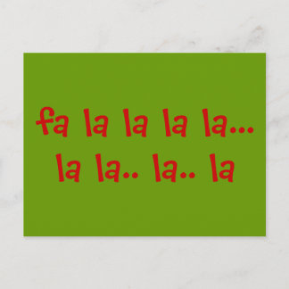 fa la la la la.. la la.. la. la. postcard