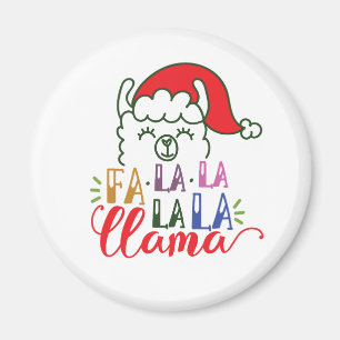 Fa la la la la Llama Christmas   Magnet