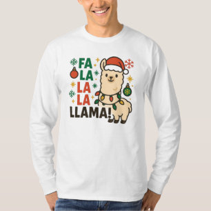 Fa La La La Lama Funny Christmas Llama Men’s t T-Shirt
