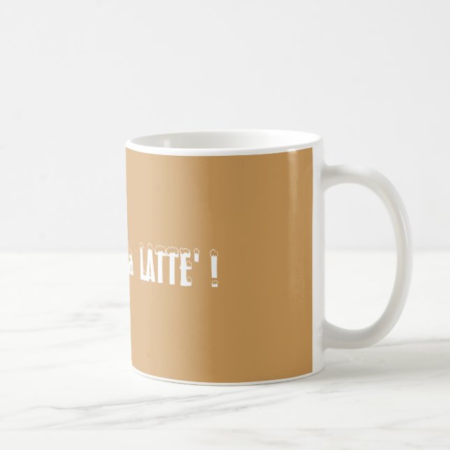 Fa La La La LATTE' ! Holidays coffee mug cup (Right)