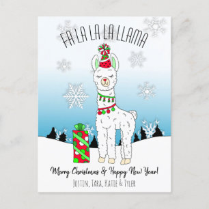 Fa La La La Llama Christmas Card
