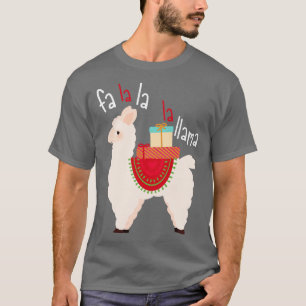 Fa La La La Llama Funny Christmas Animal T-Shirt