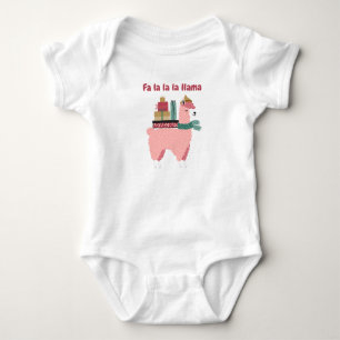 Fa la la la llama holiday baby body suit bodysuit