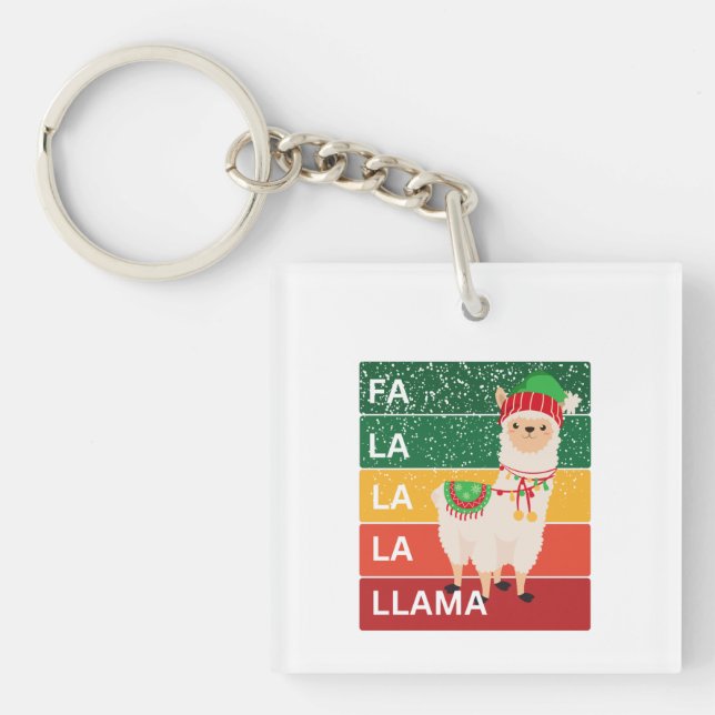 FA LA LA LA LLAMA KEY RING (Front)