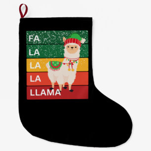 FA LA LA LA LLAMA LARGE CHRISTMAS STOCKING