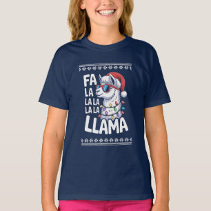 Fa La La La Llama Ugly Christmas T-Shirt